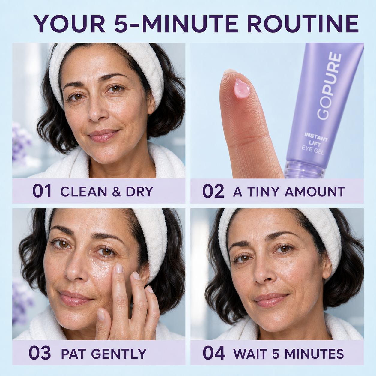 How to apply GoPure eye gel